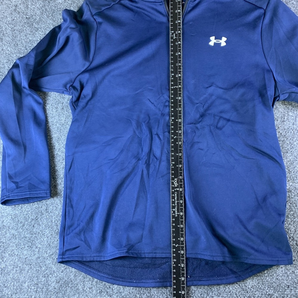 Under Armour Jacket Mens Medium Royal Blue Good Fleece Lined Quarter Zip 1359855 - Picture 2 of 9